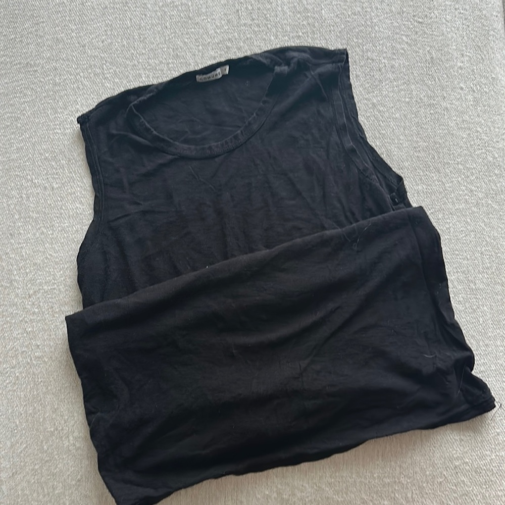 Muscle tee, black, size medium
